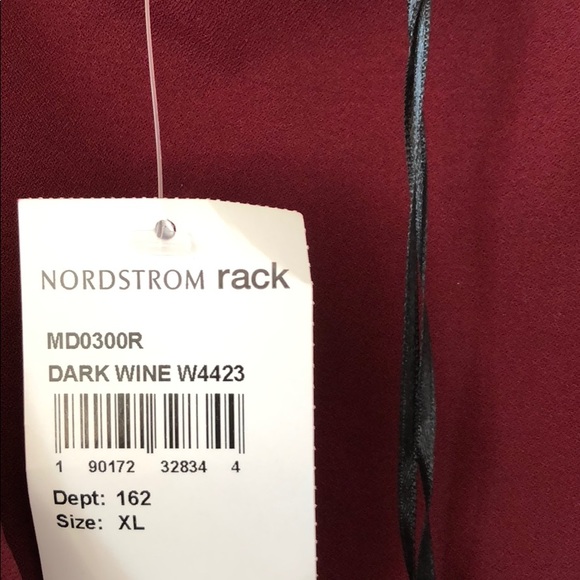 Cold shoulder dark wine cocktail dress - Picture 3 of 3